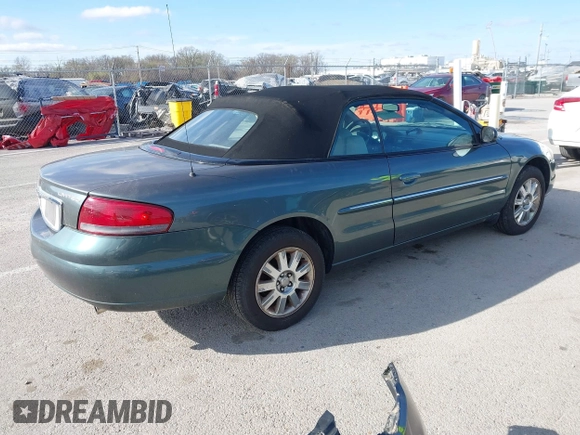 2004 Chrysler Sebring Limited with VIN 1C3EL65R44N228569, listed as a IAAI auction lot 41841279 with 182,964 mi miles and . Bid and sale history available at DreamBid. Image 4.