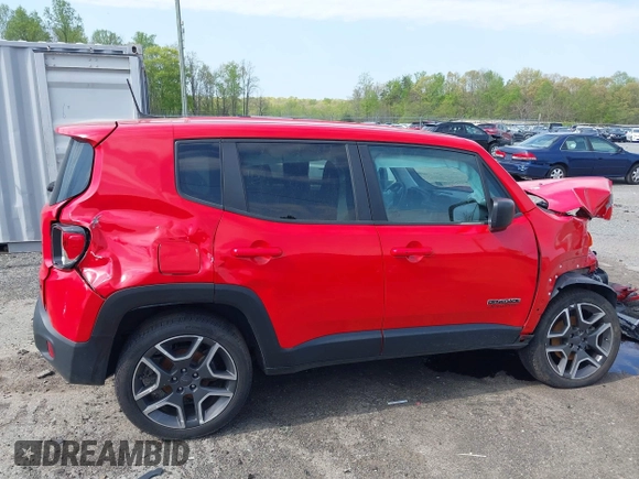 2020 Jeep Renegade Jeepster with VIN ZACNJBAB7LPL75071, listed as a IAAI auction lot 42017529 with 42,477 mi miles and . Bid and sale history available at carsss.com. Image 14.