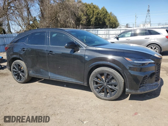 2023 Lexus RX 500h F Sport Performance with VIN 2T2BCMEA8PC009131, listed as a Copart auction lot 50300645 with 38,944 mi miles and Salvage title. Bid and sale history available at DreamBid. Image 4.