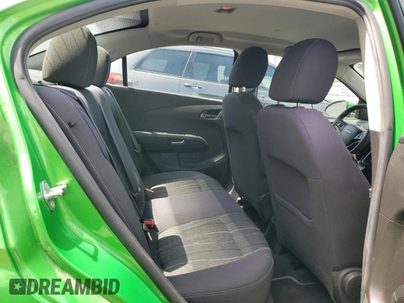 2015 Chevrolet Sonic LT with VIN 1G1JC5SH8F4177739, listed as a Copart auction lot 58417755 with 64,588 mi miles and Salvage title. Bid and sale history available at DreamBid. Image 10.