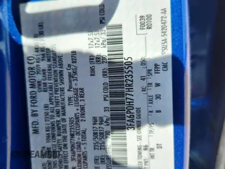 2017 Ford Fusion SE with VIN 3FA6P0H77HR235505, listed as a Copart auction lot 65255515 with 76,177 mi miles and Salvage title. Bid and sale history available at DreamBid. Image 12.