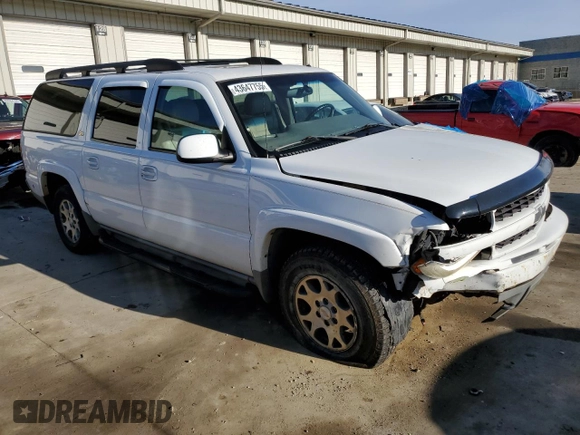 2002 Chevrolet Suburban Z71 with VIN 3GNFK16Z92G267367, listed as a Copart auction lot 43647755 with 0 mi miles and Salvage Title. Bid and sale history available at carsss.com. Image 4.