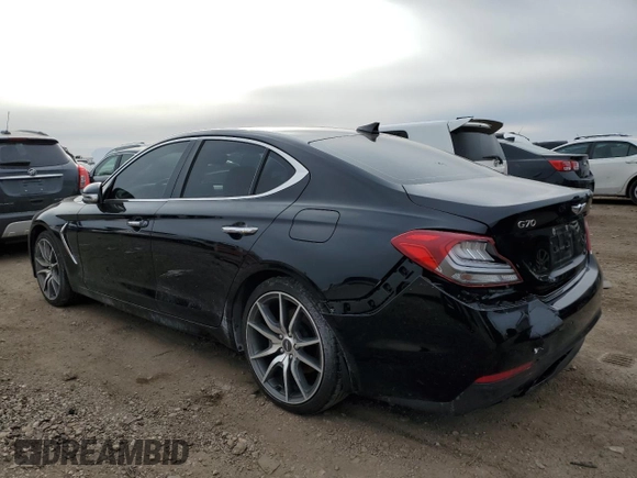 2020 Genesis G70 2.0T with VIN KMTG44LAXLU063118, listed as a Copart auction lot 44226235 with 42,575 mi miles and Salvage title. Bid and sale history available at DreamBid. Image 2.