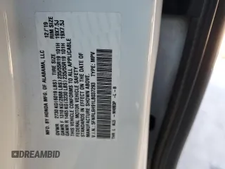 2020 Honda Odyssey Elite with VIN 5FNRL6H91LB037293, listed as a Copart auction lot 45844985 with Not Provided miles and Salvage Title. Bid and sale history available at DreamBid. Image 15.
