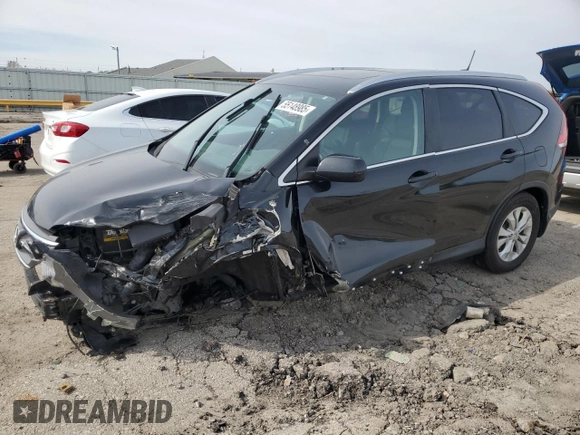 2013 Honda CR-V EX-L z VIN 2HKRM4H76DH684744, wystawiony jako Copart lot #55148985 z przebiegiem Nie podano mil oraz Szkody całkowita. Historia ofert i sprzedaży dostępna na DreamBid. Obrazek 1.