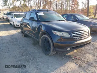 2005 Infiniti FX35 with VIN JNRAS08U25X109175, listed as a IAAI auction lot 41872829 with 300,114 mi miles. Bid and sale history available at carsss.com. Image 1.