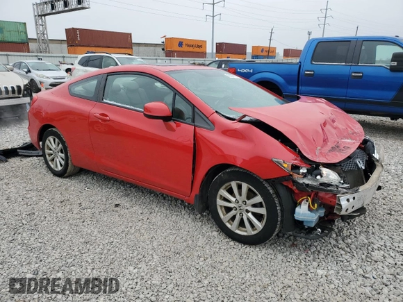 2012 Honda Civic Cpe EX-L with VIN 2HGFG3B10CH520861, listed as a Copart auction lot 45097175 with 129,672 mi miles and Salvage Title. Bid and sale history available at carsss.com. Image 4.