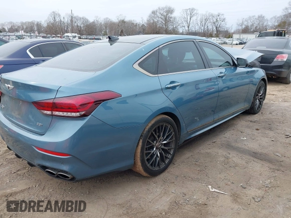 2018 Genesis G80 Sport z VIN KMHGN4JB6JU222877, wystawiony jako IAAI lot #41364724 z przebiegiem 133 550 mil mil oraz . Historia ofert i sprzedaży dostępna na DreamBid. Obrazek 4.