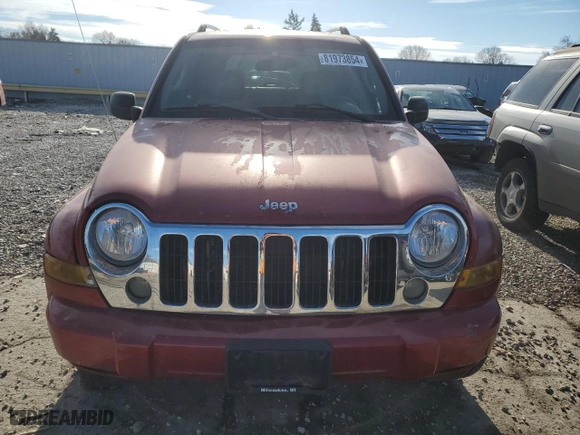 2005 Jeep Liberty Limited with VIN 1J8GL58K05W644703, listed as a Copart auction lot 81973854 with 0 mi miles and Non Repairable. Bid and sale history available at carsss.com. Image 5.