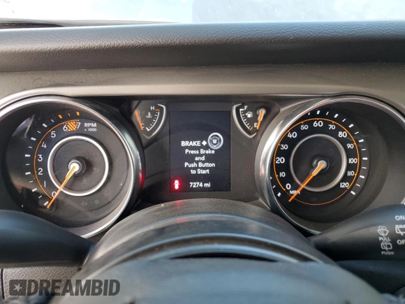 2023 Jeep Wrangler Sport with VIN 1C4HJXDNXPW701795, listed as a Copart auction lot 50451444 with 7,274 mi miles and Salvage Title. Bid and sale history available at DreamBid. Image 9.