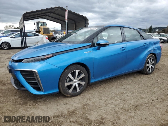 2019 Toyota Mirai with VIN JTDBVRBD7KA005885, listed as a Copart auction lot 48249855 with 42,730 mi miles and Salvage Title. Bid and sale history available at carsss.com. Image 1.