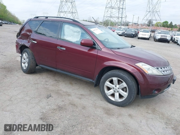 2007 Nissan Murano S with VIN JN8AZ08W47W601653, listed as a IAAI auction lot 42074179 with 138,257 mi miles and . Bid and sale history available at DreamBid. Image 1.