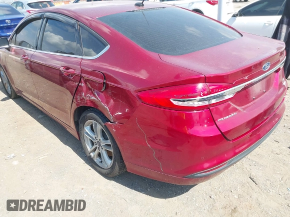2018 Ford Fusion SE with VIN 3FA6P0HD4JR200691, listed as a IAAI auction lot 41792959 with 109,534 mi miles. Bid and sale history available at carsss.com. Image 3.