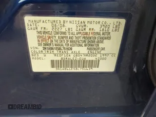 2008 Nissan Sentra 2.0 with VIN 3N1AB61E58L751639, listed as a IAAI auction lot 42641353 with 123,028 mi miles and . Bid and sale history available at DreamBid. Image 9.