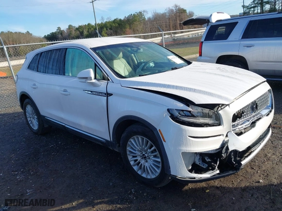 2019 Lincoln Nautilus Standard with VIN 2LMPJ8J93KBL19868, listed as a IAAI auction lot 41176714 with 87,324 mi miles. Bid and sale history available at carsss.com. Image 1.