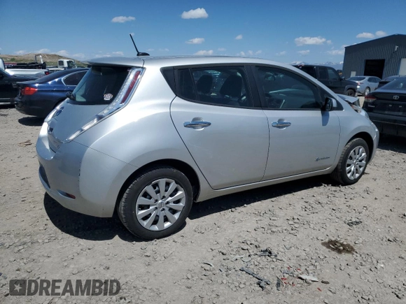 2015 Nissan LEAF SV with VIN 1N4AZ0CP5FC317336, listed as a Copart auction lot 54061095 with 94,344 mi miles and Clean Title. Bid and sale history available at carsss.com. Image 3.