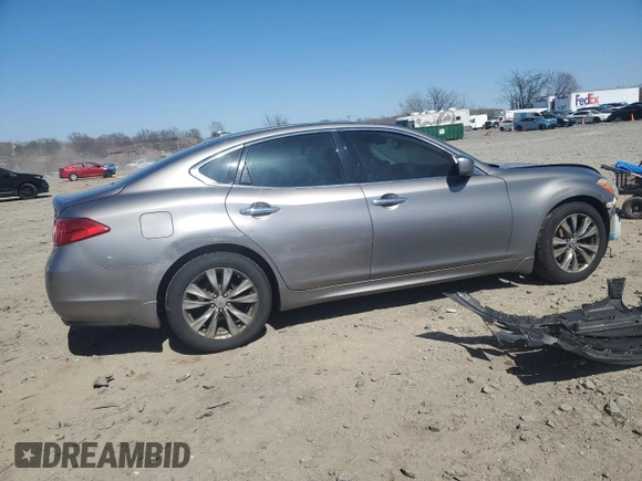 2013 Infiniti M z VIN JN1BY1AP9DM512439, wystawiony jako Copart lot #50368165 z przebiegiem 177 809 mil mil oraz Szkoda całkowita • Salvage title. Historia ofert i sprzedaży dostępna na DreamBid. Obrazek 3.