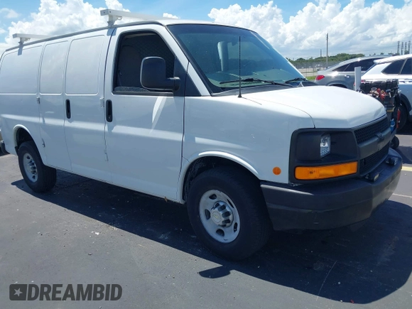 2012 Chevrolet Express Cargo z VIN 1GCWGFCA1C1144412, wystawiony jako IAAI lot #42792791 z przebiegiem 182 242 mil mil oraz . Historia ofert i sprzedaży dostępna na DreamBid. Obrazek 1.