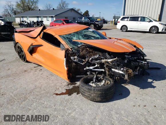 2022 Chevrolet Corvette 3LT with VIN 1G1YC3D47N5101211, listed as a Copart auction lot 45196993 with 2,165 mi miles. Bid and sale history available at carsss.com. Image 4.