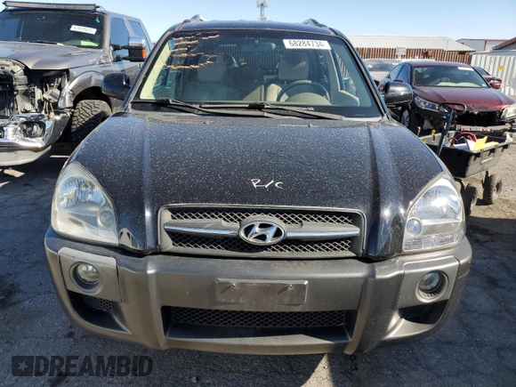 2007 Hyundai Tucson SE with VIN KM8JN12D87U634120, listed as a Copart auction lot 68284734 with 141,429 mi miles and Salvage Title. Bid and sale history available at carsss.com. Image 5.