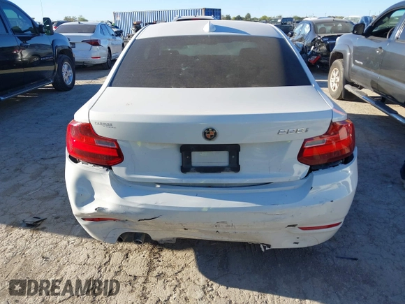 2015 BMW 2 Series 228i with VIN WBA1F5C53FV257086, listed as a IAAI auction lot 40898527 with 83,779 mi miles. Bid and sale history available at carsss.com. Image 16.