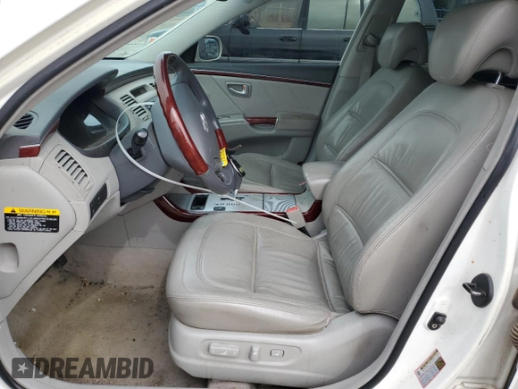 2006 Hyundai Azera SE with VIN KMHFC46F66A056611, listed as a Copart auction lot 55468615 with 138,582 mi miles and Salvage title. Bid and sale history available at DreamBid. Image 7.