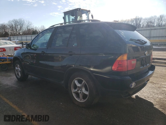 2001 BMW X5 3.0i with VIN WBAFA53591LM82573, listed as a Copart auction lot 88880495 with 221,980 mi miles and Salvage Title. Bid and sale history available at carsss.com. Image 2.
