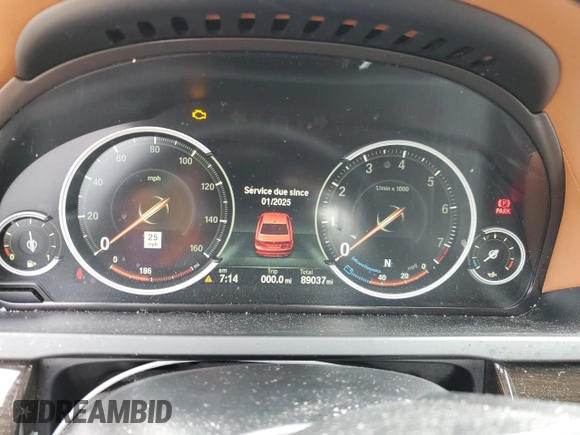 2015 BMW 7 Series 750Li xDrive with VIN WBAYF8C54FD653940, listed as a Copart auction lot 55762915 with 89,037 mi miles and Clean title. Bid and sale history available at DreamBid. Image 9.