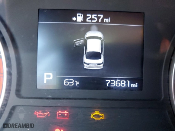 2019 Kia Optima LX with VIN 5XXGT4L35KG292765, listed as a Copart auction lot 64971882 with 73,681 mi miles and Clean Title. Bid and sale history available at carsss.com. Image 8.