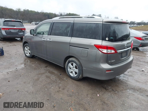 2014 Nissan Quest S with VIN JN8AE2KP0E9107133, listed as a IAAI auction lot 41561516 with 227,656 mi miles and . Bid and sale history available at DreamBid. Image 3.