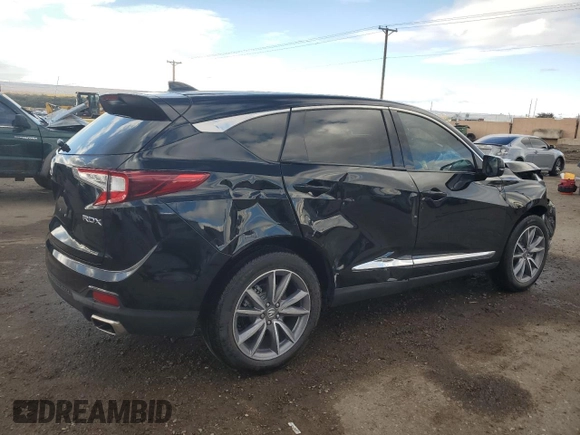 2023 Acura RDX Technology with VIN 5J8TC1H52PL002398, listed as a Copart auction lot 78866454 with 9,797 mi miles and Salvage title. Bid and sale history available at DreamBid. Image 3.