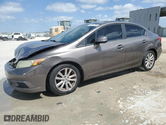 2012 Honda Civic EX with VIN 2HGFB2F80CH514042, listed as a Copart auction lot 54884795 with Not Provided miles and Clean Title. Bid and sale history available at DreamBid. Image 1.