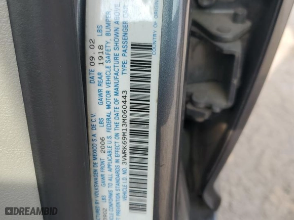2003 Volkswagen Jetta Sedan GL with VIN 3VWRK69M13M060443, listed as a Copart auction lot 43926495 with 293,653 mi miles and Salvage Title. Bid and sale history available at carsss.com. Image 15.