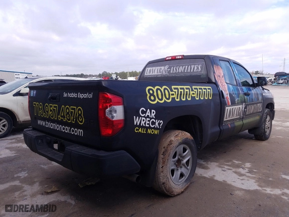 2016 Toyota Tundra 2WD Truck SR with VIN 5TFRM5F16GX099935, listed as a Copart auction lot 33724831 with 98,291 mi miles and Salvage Title. Bid and sale history available at carsss.com. Image 4.
