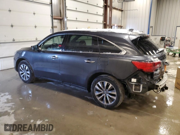 2016 Acura MDX w/Tech with VIN 5FRYD4H40GB001147, listed as a Copart auction lot 50178505 with 157,768 mi miles and Clean Title. Bid and sale history available at carsss.com. Image 2.