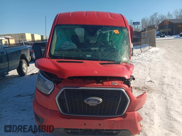 2023 Ford Transit Passenger XL с VIN 1FBAX9CG3PKB83202, выставлен на аукционе Copart как лот 48734595 с пробегом Не указан миль и Списание • Salvage title. История ставок и продаж доступна на DreamBid. Изображение 5.