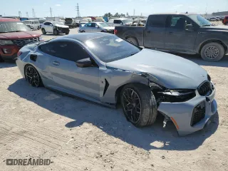 2023 BMW M8 Competition with VIN WBSAE0C02PCL58221, listed as a Copart auction lot 74237384 with 8,181 mi miles and Non Repairable. Bid and sale history available at carsss.com. Image 4.