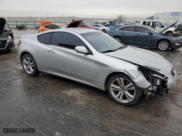 2010 Hyundai Genesis Coupe Premium with VIN KMHHT6KD1AU005307, listed as a Copart auction lot 43138695 with 150,061 mi miles and Salvage Title. Bid and sale history available at carsss.com. Image 4.