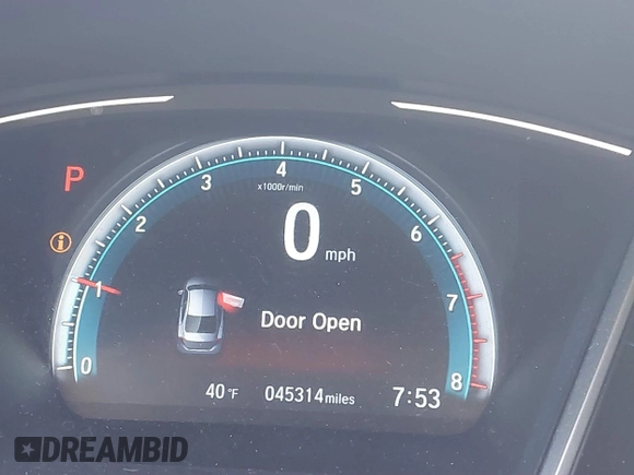 2017 Honda Civic Sedan EX-L with VIN 19XFC1F79HE214063, listed as a IAAI auction lot 41823628 with 45,314 mi miles. Bid and sale history available at carsss.com. Image 15.