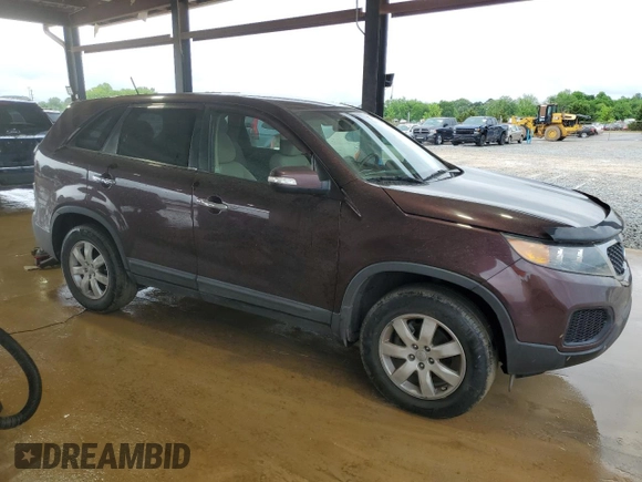 2013 Kia Sorento LX with VIN 5XYKT3A16DG396587, listed as a Copart auction lot 54019075 with 80,051 mi miles and Salvage title. Bid and sale history available at DreamBid. Image 4.