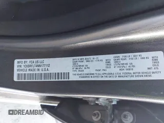 2022 Ram 1500 Rebel z VIN 1C6SRFLT4NN177112, wystawiony jako IAAI lot #42402050 z przebiegiem 26 239 mil mil oraz . Historia ofert i sprzedaży dostępna na DreamBid. Obrazek 9.