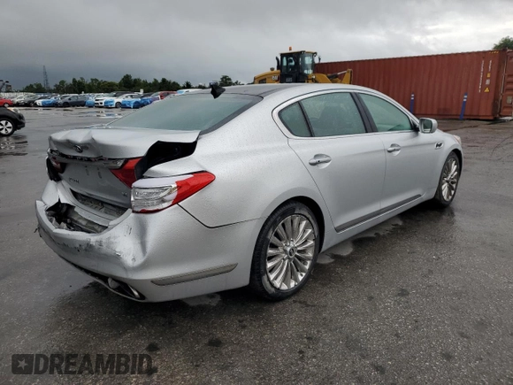 2015 Kia K900 Luxury z VIN KNALW4D45F6017119, wystawiony jako Copart lot #56358465 z przebiegiem 96 921 mil mil oraz Szkody całkowita. Historia ofert i sprzedaży dostępna na DreamBid. Obrazek 3.