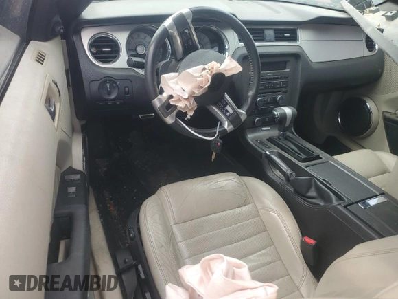 2010 Ford Mustang V6 with VIN 1ZVBP8EN6A5127893, listed as a Copart auction lot 49240375 with 152,874 mi miles and Salvage Title. Bid and sale history available at carsss.com. Image 8.
