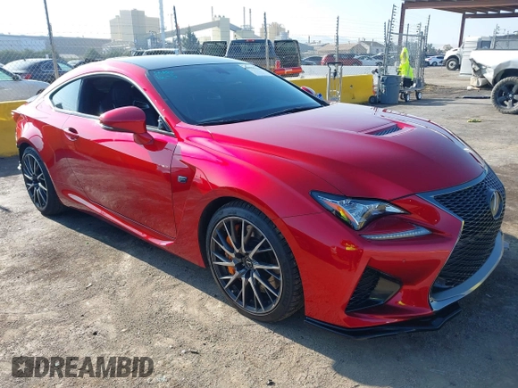 2017 Lexus RC F with VIN JTHHP5BC6H5006076, listed as a IAAI auction lot 40995520 with 49,461 mi miles. Bid and sale history available at carsss.com. Image 1.