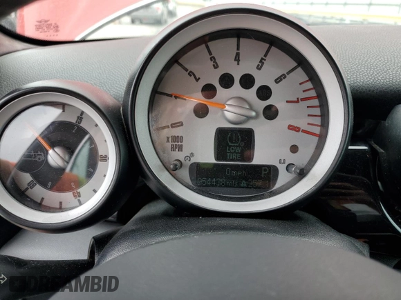 2010 MINI Convertible S with VIN WMWMS3C50ATY08821, listed as a Copart auction lot 53547595 with 54,438 mi miles and Salvage title. Bid and sale history available at DreamBid. Image 9.