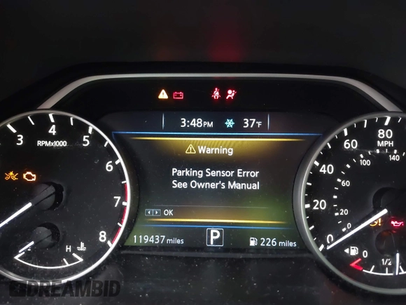 2018 Nissan Maxima S with VIN 1N4AA6AP8JC367024, listed as a IAAI auction lot 41576670 with 119,437 mi miles and . Bid and sale history available at DreamBid. Image 15.