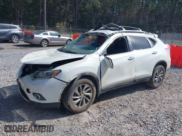 2015 Nissan Rogue SL with VIN 5N1AT2MT1FC755320, listed as a IAAI auction lot 41796523 with 1 mi miles. Bid and sale history available at carsss.com. Image 2.