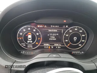 2018 Audi A3 Sedan Premium Plus with VIN WAUJ8GFF9J1001612, listed as a Copart auction lot 45247504 with 59,386 mi miles. Bid and sale history available at carsss.com. Image 9.