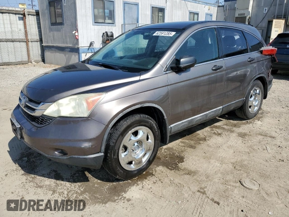 2010 Honda CR-V LX with VIN 5J6RE3H3XAL014202, listed as a Copart auction lot 62591285 with 166,706 mi miles and Salvage title. Bid and sale history available at DreamBid. Image 1.