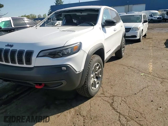 2022 Jeep Cherokee Trailhawk with VIN 1C4PJMBX1ND524383, listed as a Copart auction lot 56370805 with 25,145 mi miles and Salvage title. Bid and sale history available at DreamBid. Image 13.